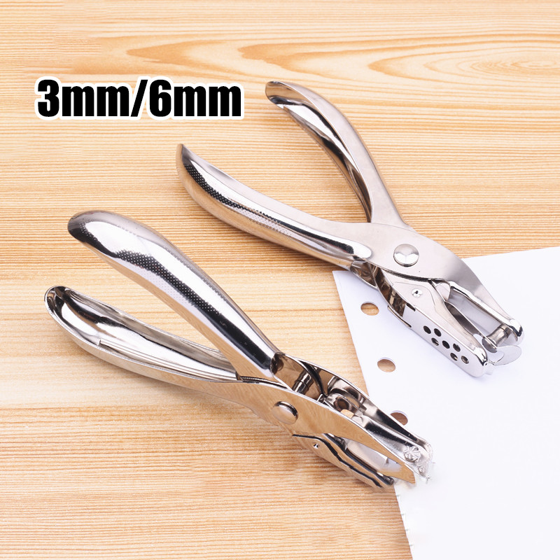 3/6mm Puncher Single Hole Puncher Circle Scrap Booking Punches Office ...