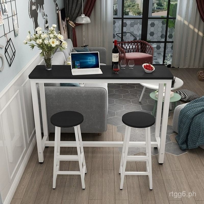 Milk Tea Shop round Corner Table and Chair Combination High Bar Table ...