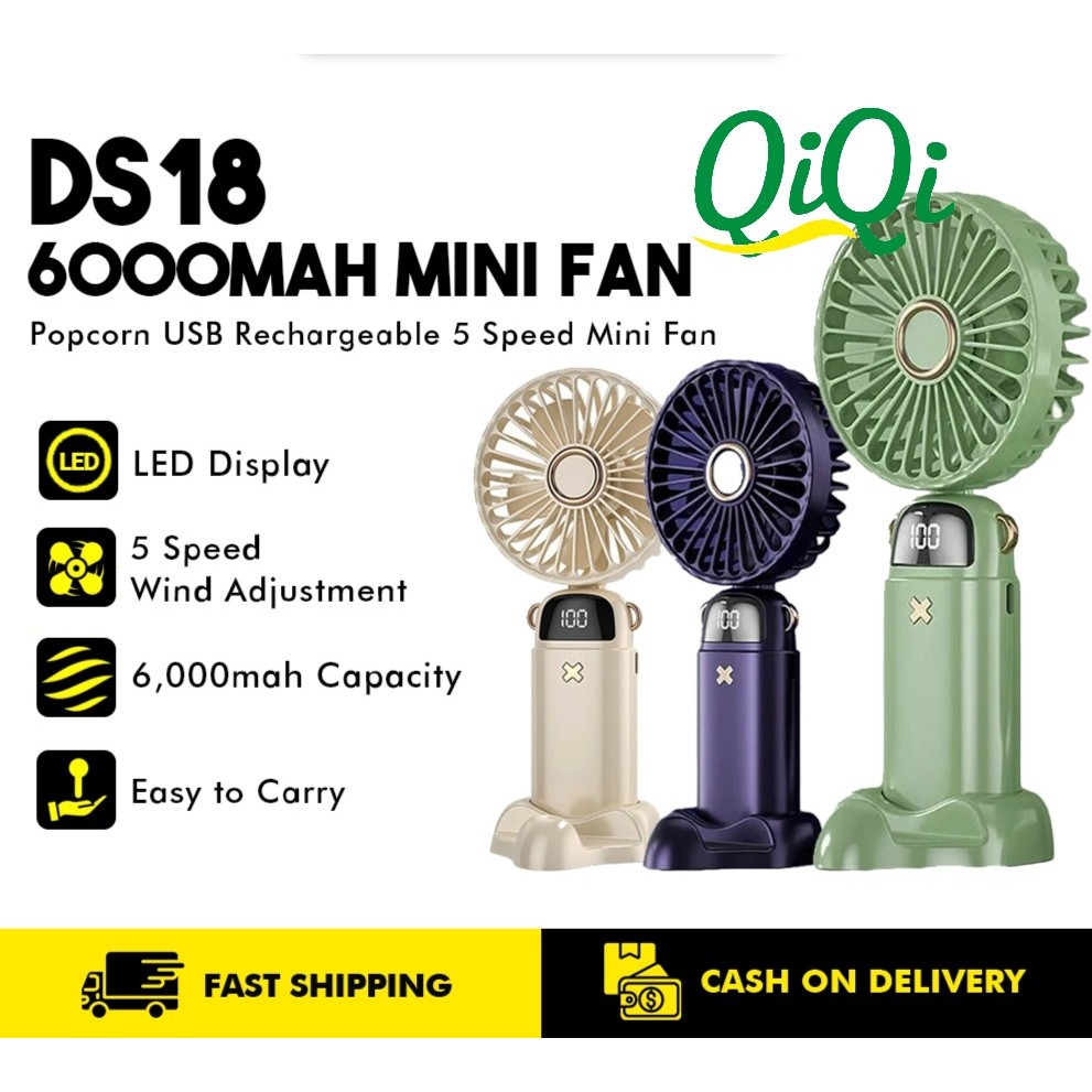 Popcorn DS18 6000mAh Portable Mini Hand-Held USB Rechargeable 5 Speed ...