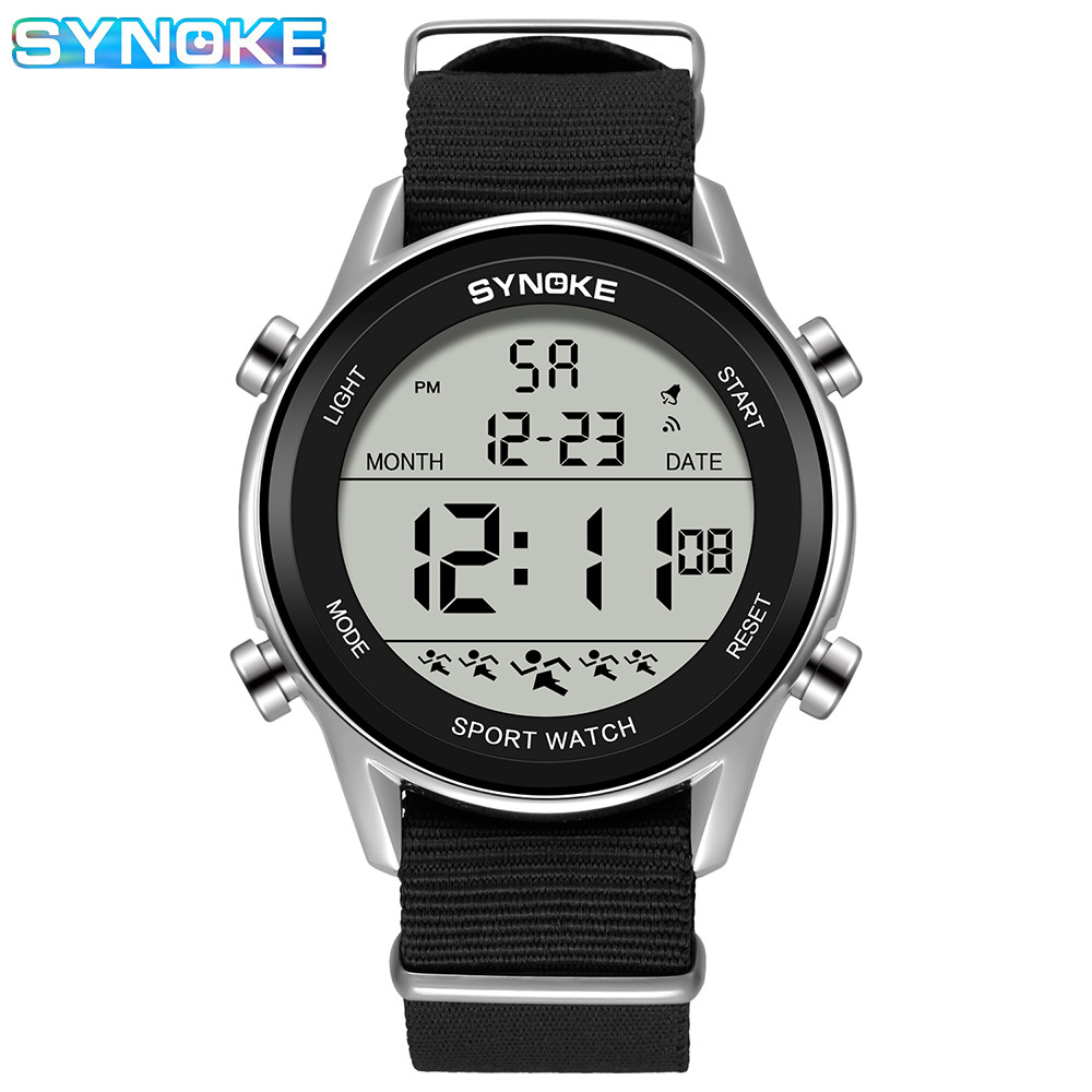 SYNOKE Original Men s Watch Outdoor Sports Digital Watch Fashion Nylon Strap Shopee Philippines