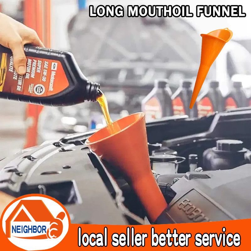 Car Refueling Longer Funnel Antisplash Plastic Auto Long Mouth Oil