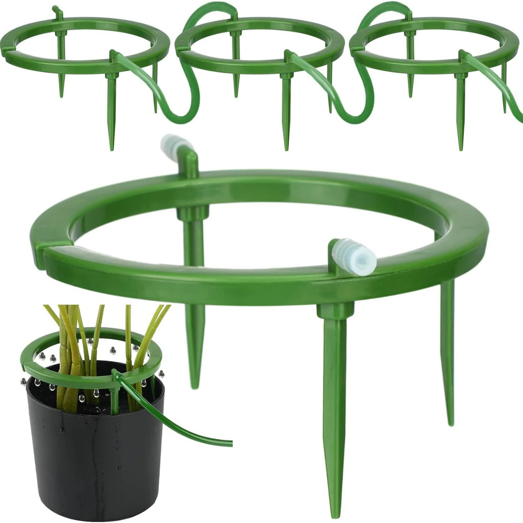 5Pcs Automatic Plant Watering Dripper With Ring Support Greenhouse Grow ...