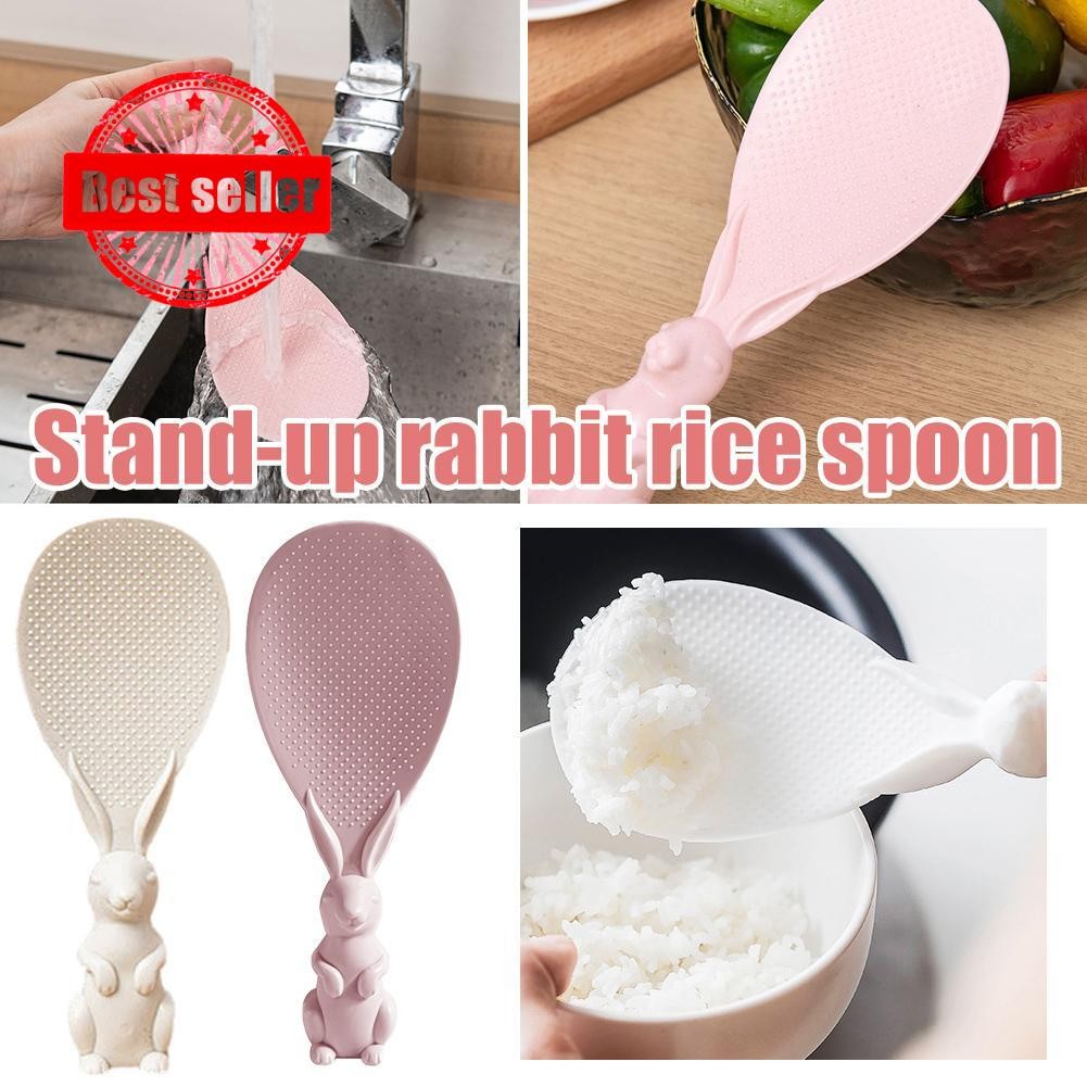 Upright Rabbit Rice Spoon Non Stick Rice Cartoon Rice Spoon A0b2 ...
