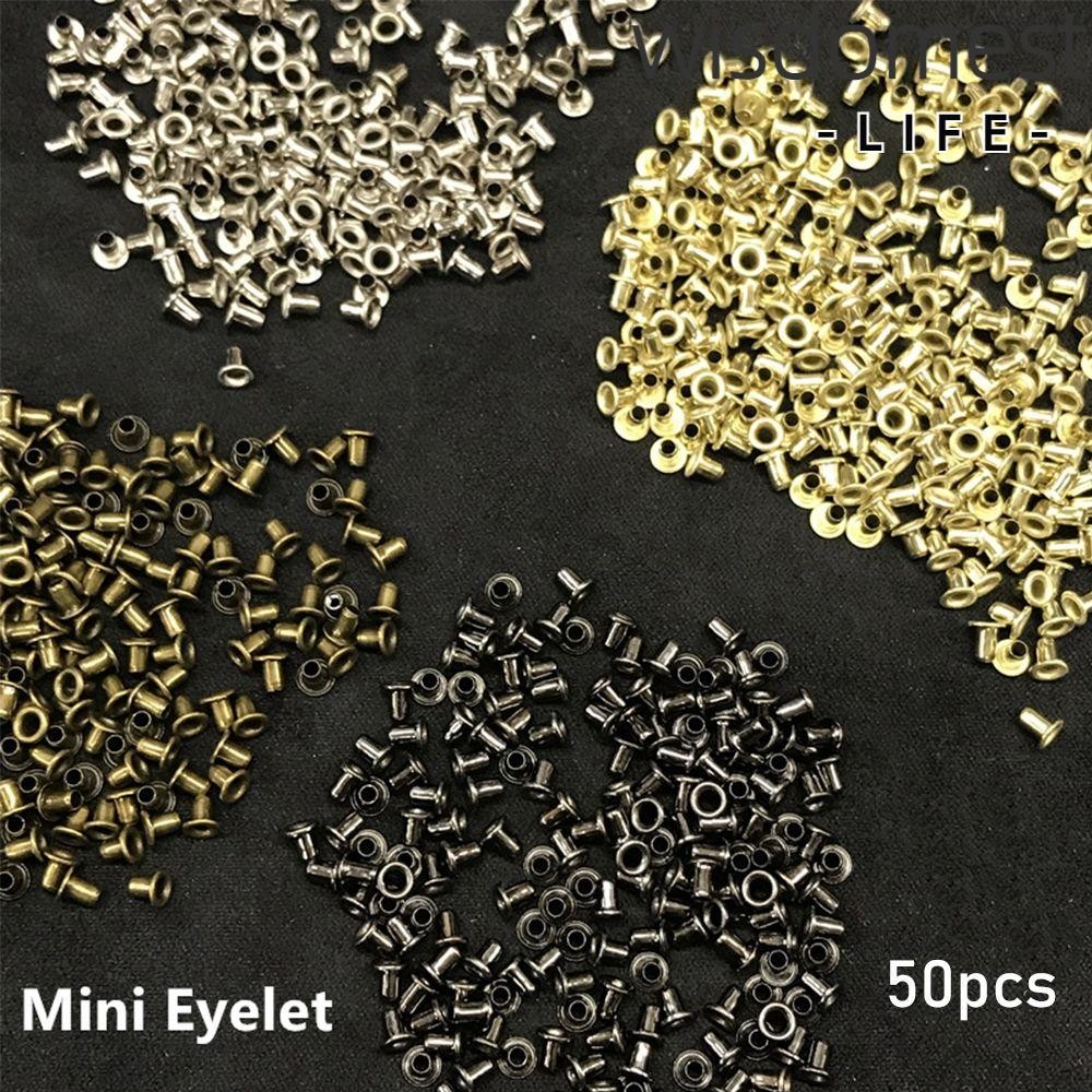 WISDOMEST 50pcs Metal Eyelet Buttons 1.5/2.0/2.5MM Stuffed Toys Shoes ...