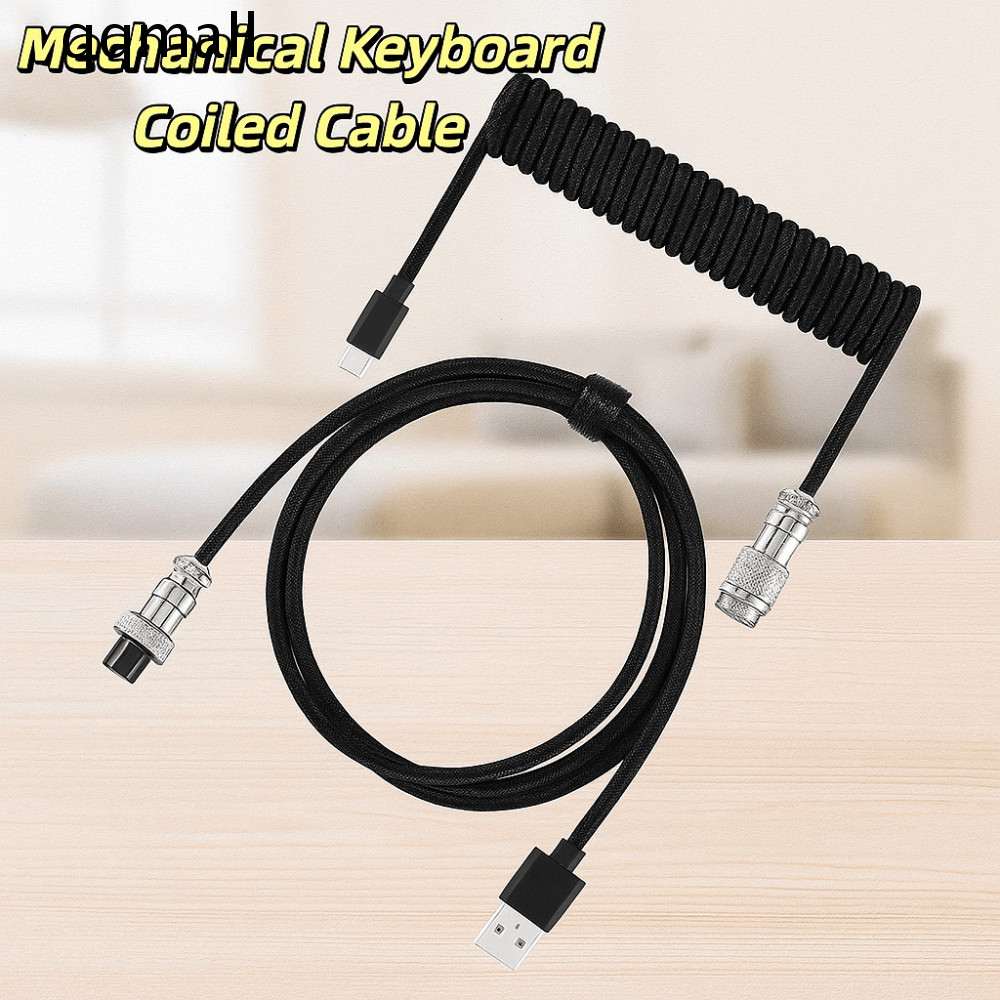 QQMALL Mechanical Keyboard Coiled Cable, USB Port a Max 3M Length ...