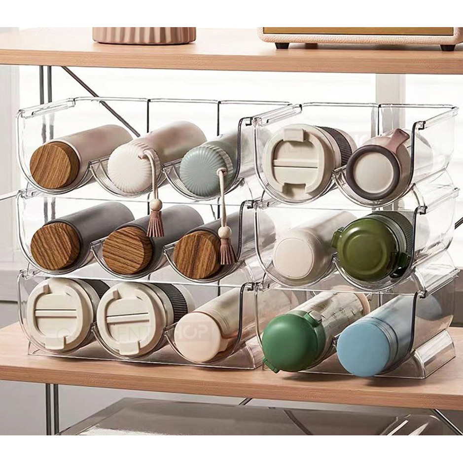 CORNELSTORE Bottle Organizer Acrylic Drink Bottle Storage Rack Tumblr ...