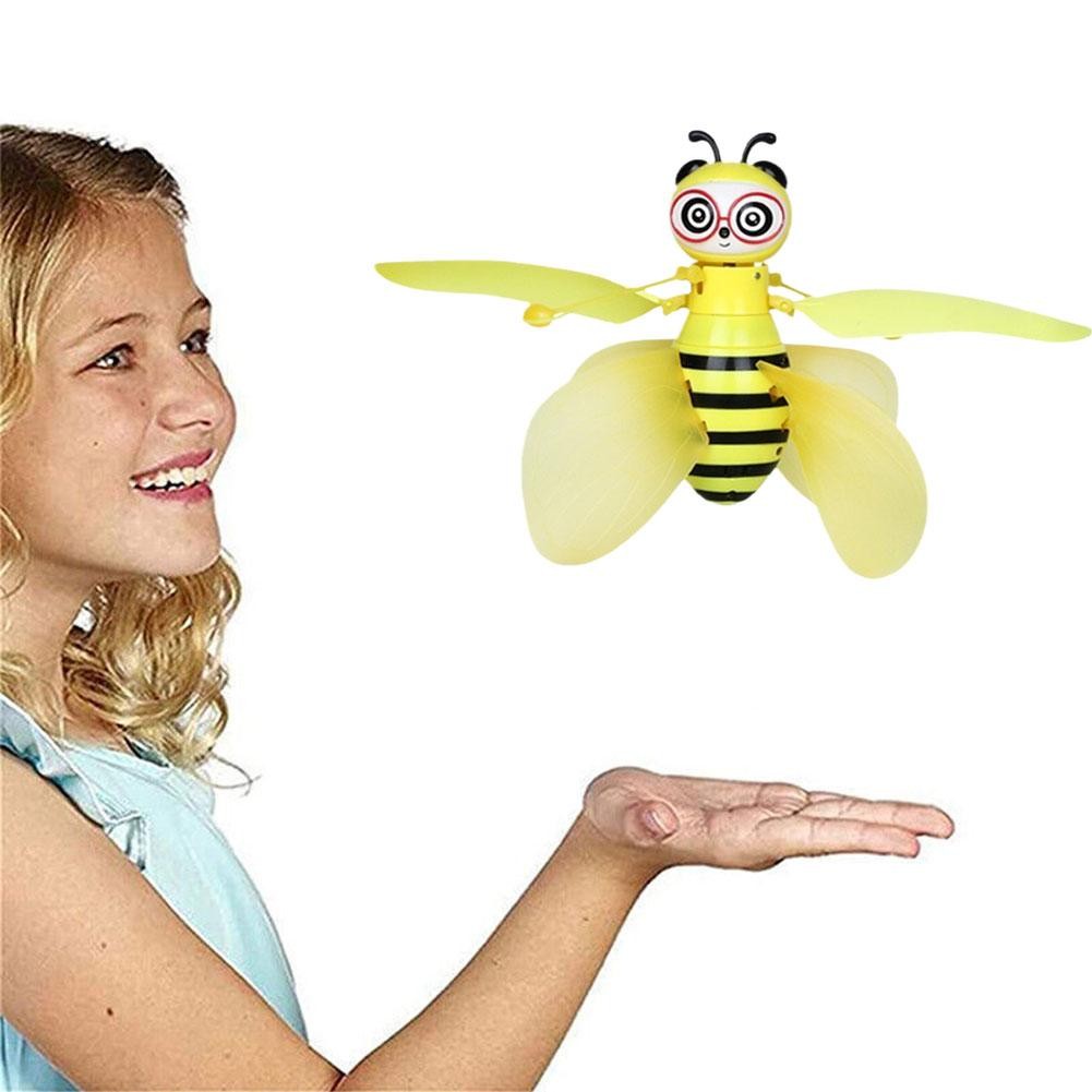 Drone RC Bee Induction Aircraft Infrared Sensing Hand Flying Sensor Toy ...