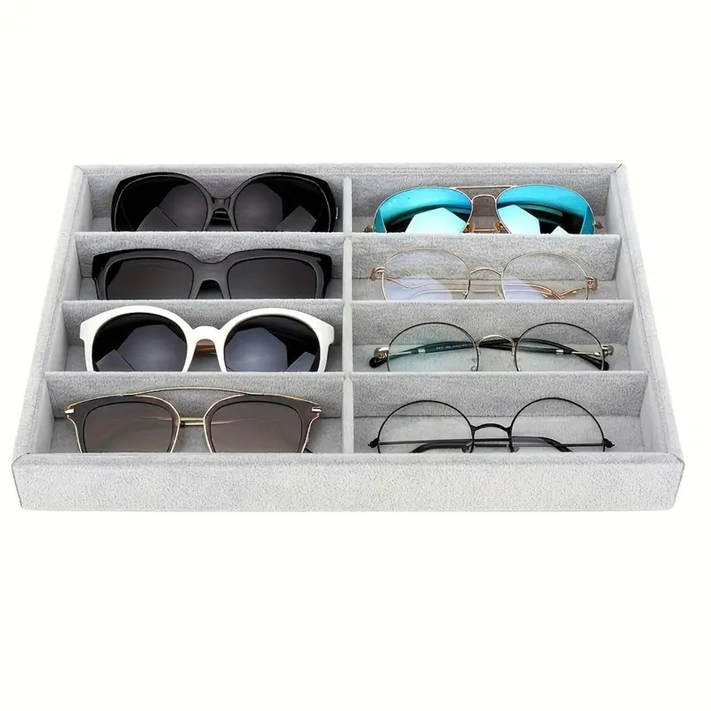(Viva)8 Slots Jewelry Watches Glasses Display Tray Jewelry Organizer ...