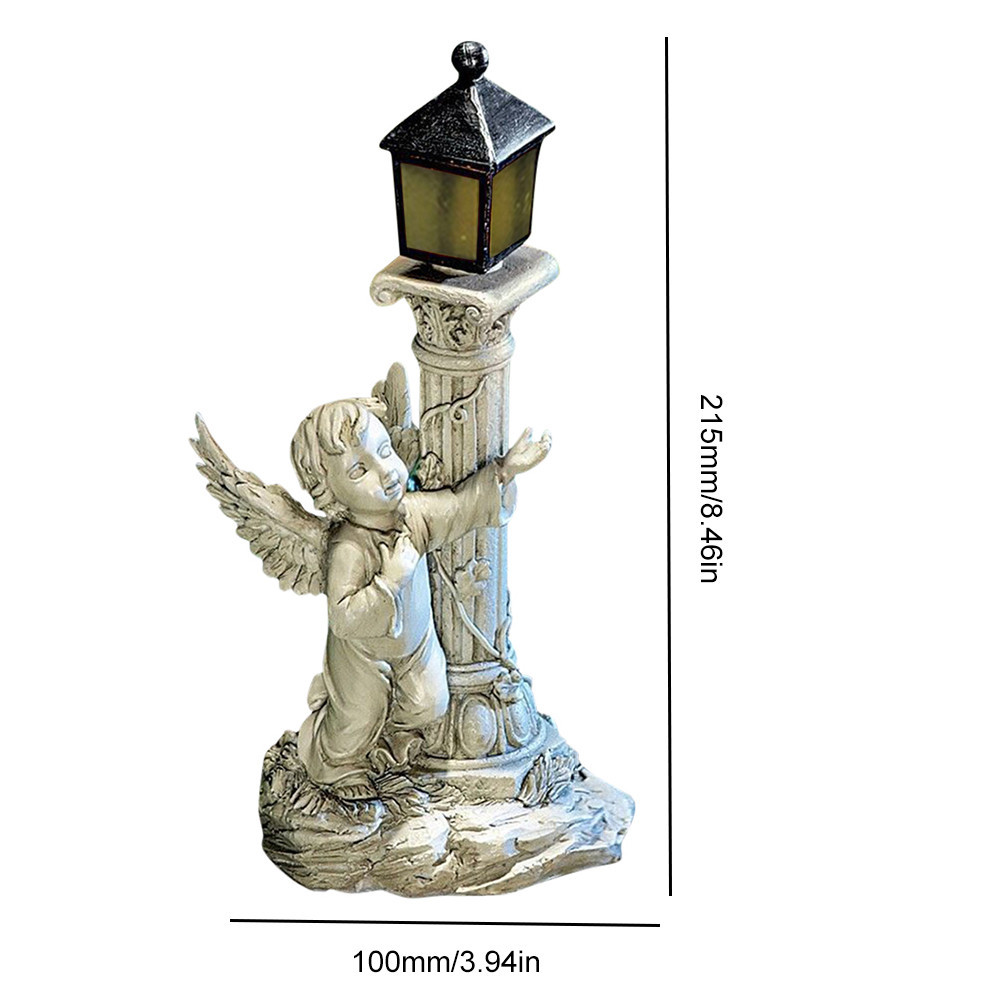 Angel Statue with Solar Lights Angel Sculpture for Garden Porch Patio ...