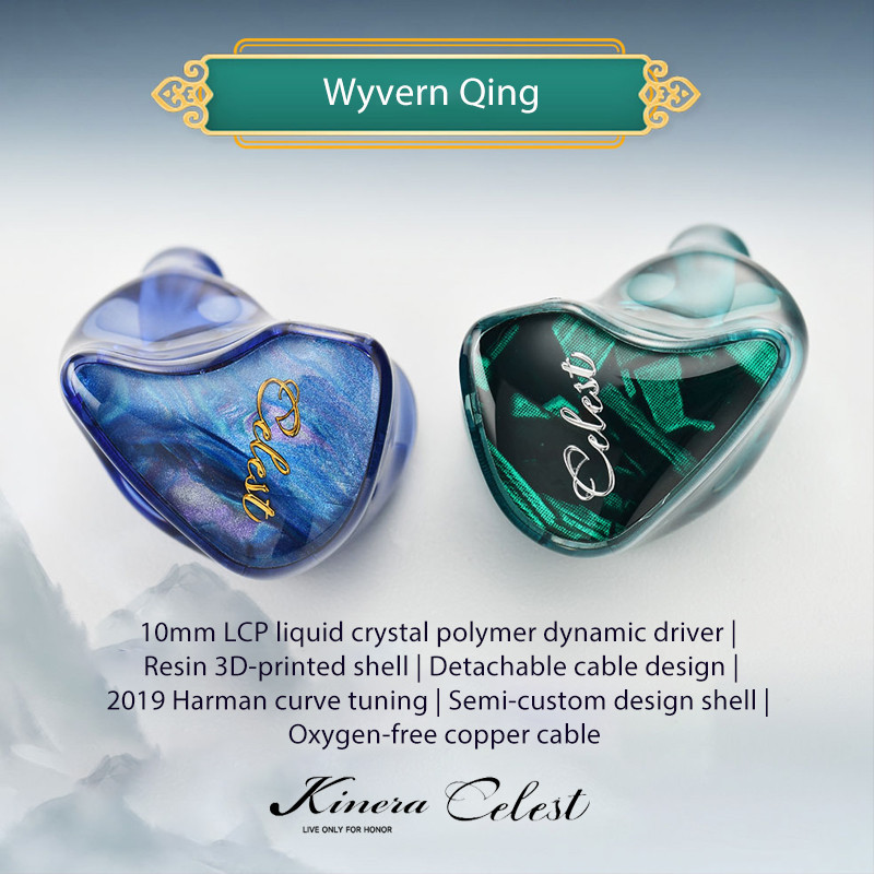 Kinera Celest Wyvern Qing In-Ear Earphones 10mm LCP Dynamic Driver With ...
