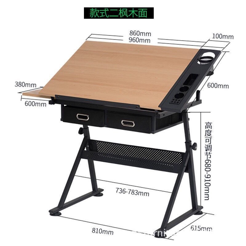 Glass Adjustable Painting Table Drafting Table Professional Drawing ...