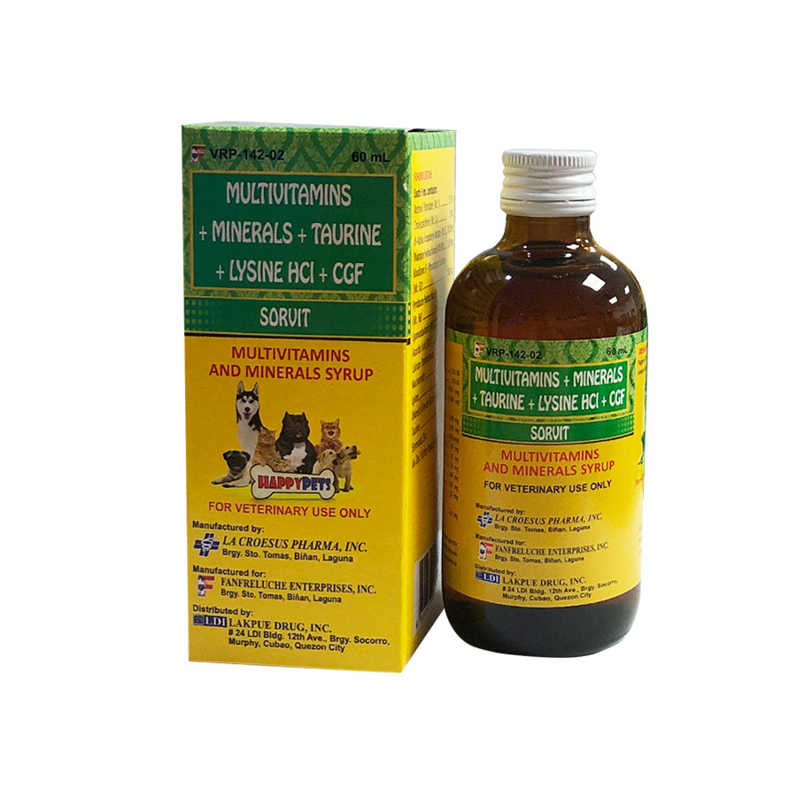 Sorvit Multivitamins and Minerals Syrup For Pets Cats Dogs Hamsters ...