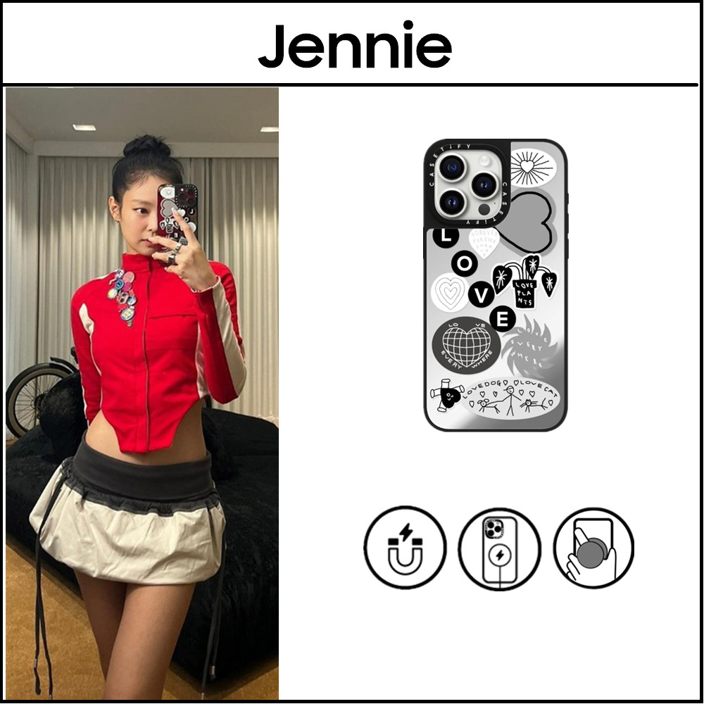 Casetify BLACKPINK Jennie Love Sticker 02 Hard Plastic Casetify BLACKPINK Jennie Love Sticker 02 Hard Plastic