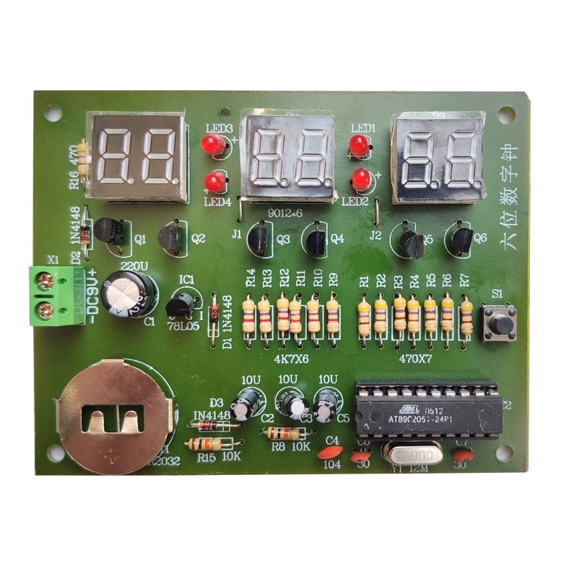Six-digit digital clock kit components parts digital tube assembly ...