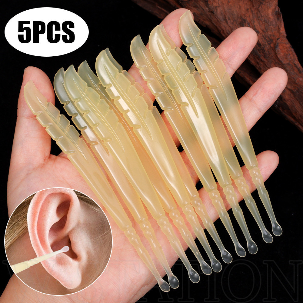 5 Pcs Ear Digging Spoon Ear Digging Artifact - Mature Rubber Head Ear ...