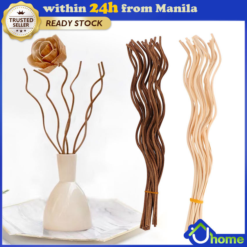 【SOYACAR】 High Quality 20pcs Long Wavy Rattan Reed Fragrance Diffuser ...