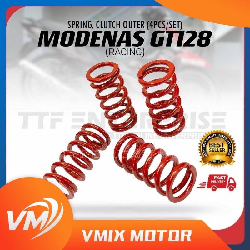 MODENAS GT128 SPRING, CLUTCH OUTER (RACING) 4PCS/SET CLUTCH SPRING ...