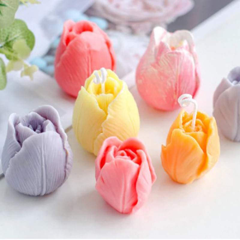 GMARTY Silicone 3D Soap Mould DIY Flower Epoxy Mold Aroma Wax Soap