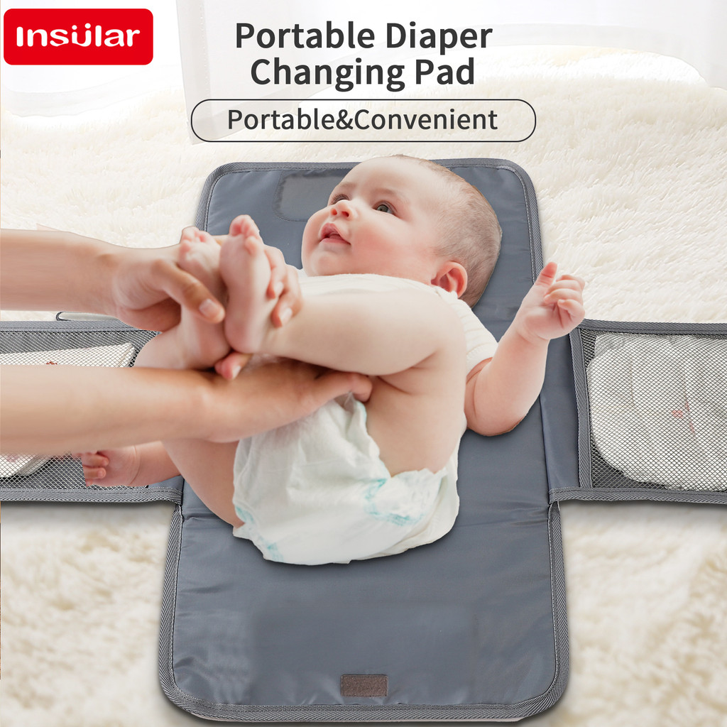 Insular Portable Waterproof Baby Changing Pad with Diaper Bag Multi ...