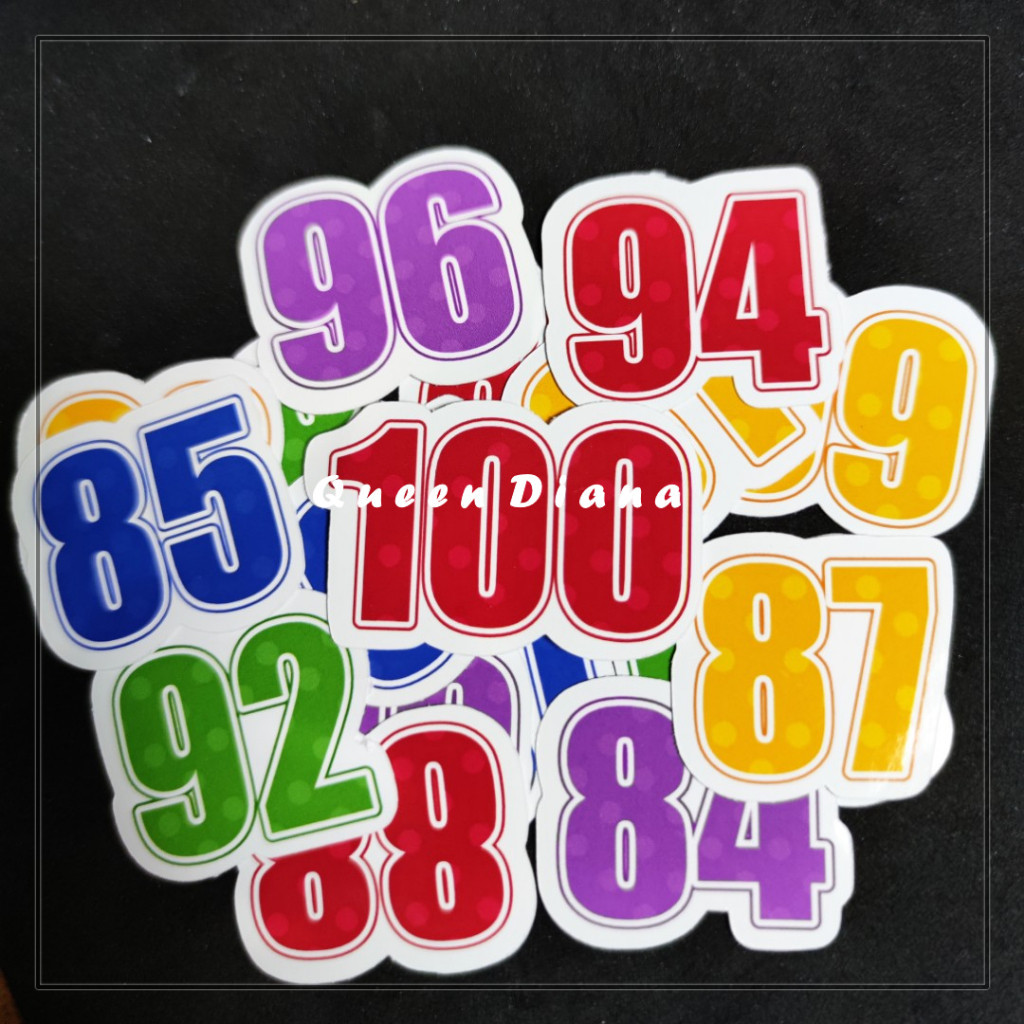 PRINTING STICKER A3 NUMBERS 1-1000 GLOSSY STICKER NUMBERS IMAGE OF ...