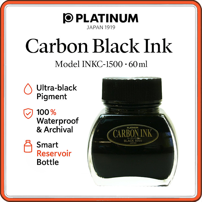 Platinum Carbon Black Ink INKC-1500 60 ml – Ultra-Black Pigmented ...