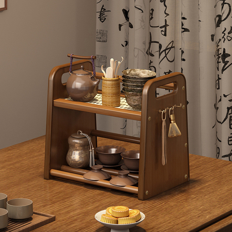 Desktop Tea Set Storage Rack Office Table Dining Table Tea Cup ...