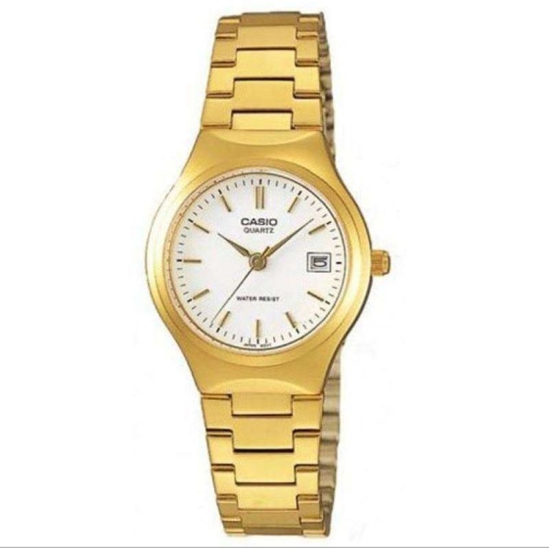 Casio LTP-1170N-7A Ladies Gold-Tone Stainless Steel Watch - White Dial Quartz Casual Timepiece - View #10