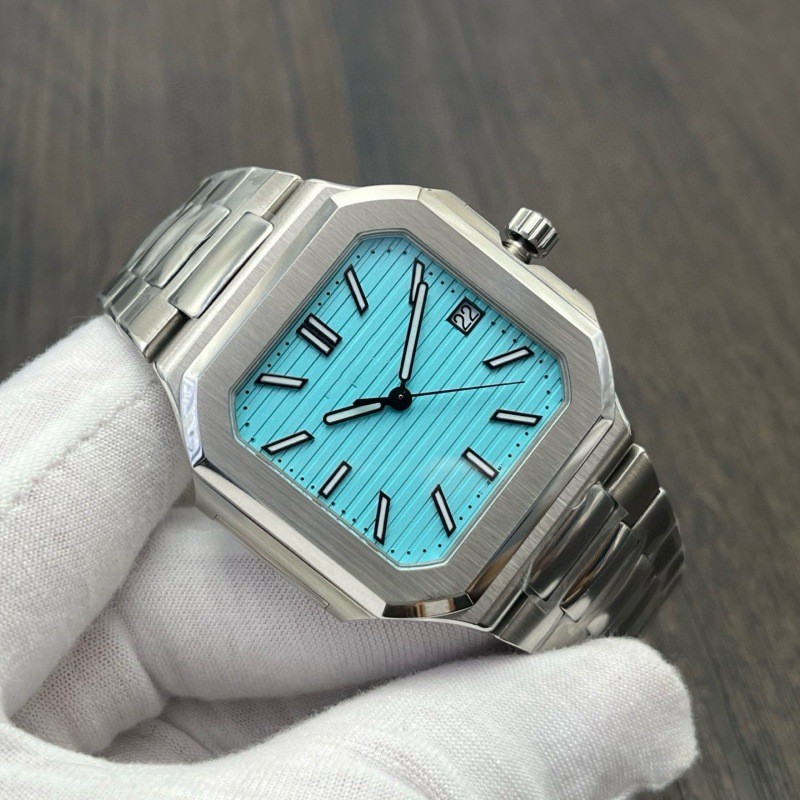 Square Automatic Watch Men's Stainless Steel Mechanical Watch | Date ...