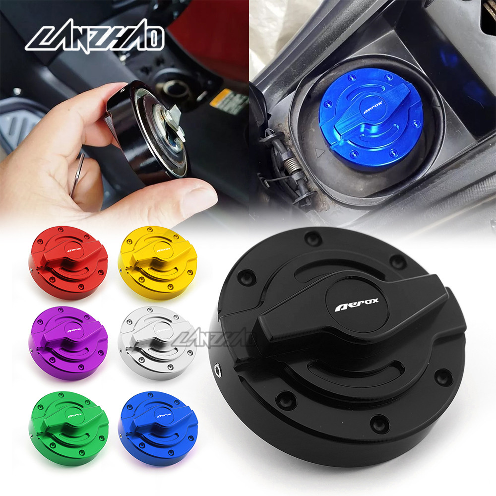 For YAMAHA Aerox v1 v2 v3 CNC Aluminum Alloy Gas Fuel Tank Cap Cover ...