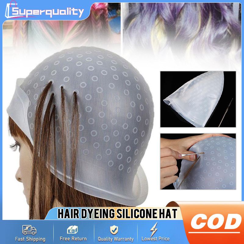 Pro Salon Dye Silicone Cap Hair Salon Color Coloring Highlighting ...