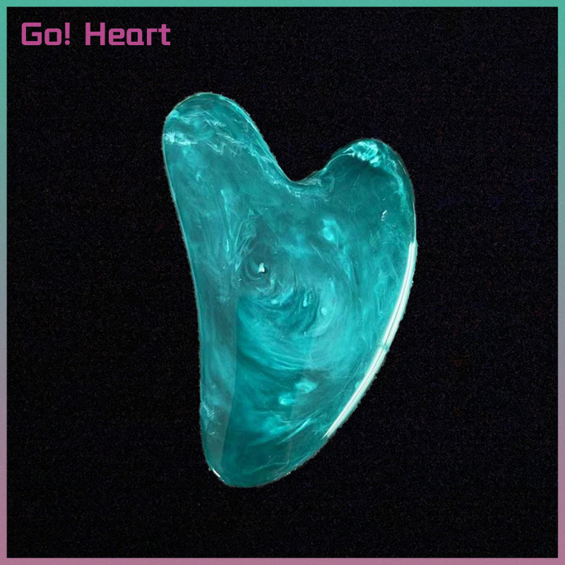 【Go! Heart】 Gua Sha Facial Full Body Massage Natural Resin Board