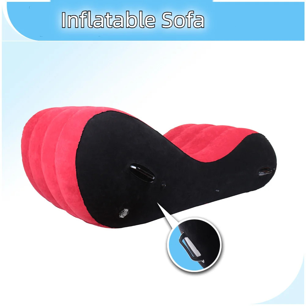 Inflatable Cushion Sofa Bed For Couple Game With Handle PVC Inflatable ...