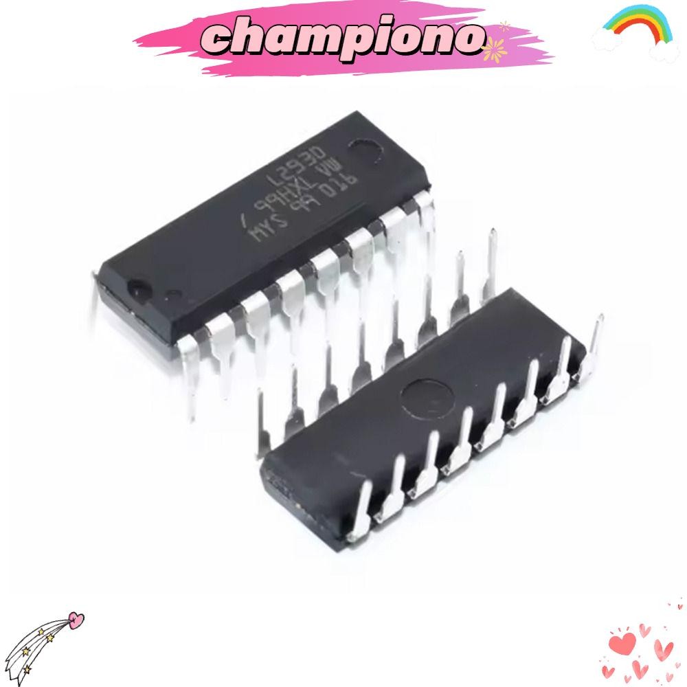 CHAMPIONO 10pcs 16pin IC Stepper, L293 L293D 1.2A Channel Motor