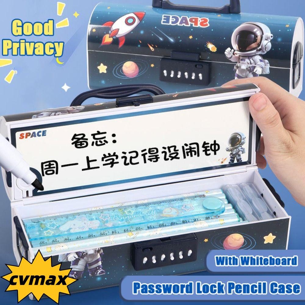 CYMX Pencil , Multi-Function With Password Lock Pen Box, Portable Large ...
