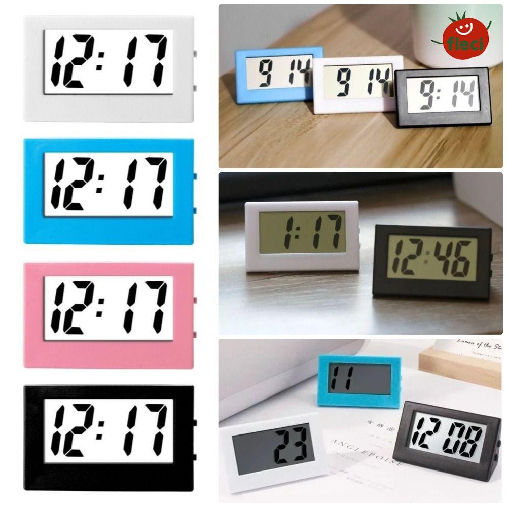 FLECI 1Pcs LCD Digital Dashboard Clock, Portable Time Display Mini ...