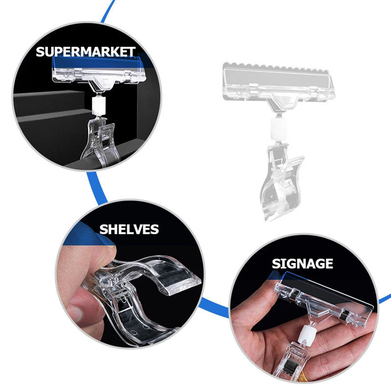 10Pcs Sign Clips for Retail Display Double Sided Sign Holder Clips ...