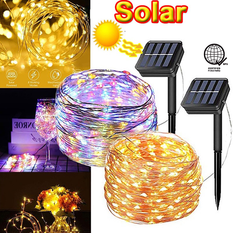 Solar Christmas Lights Outdoor Waterproof Solar String Lights LED for ...
