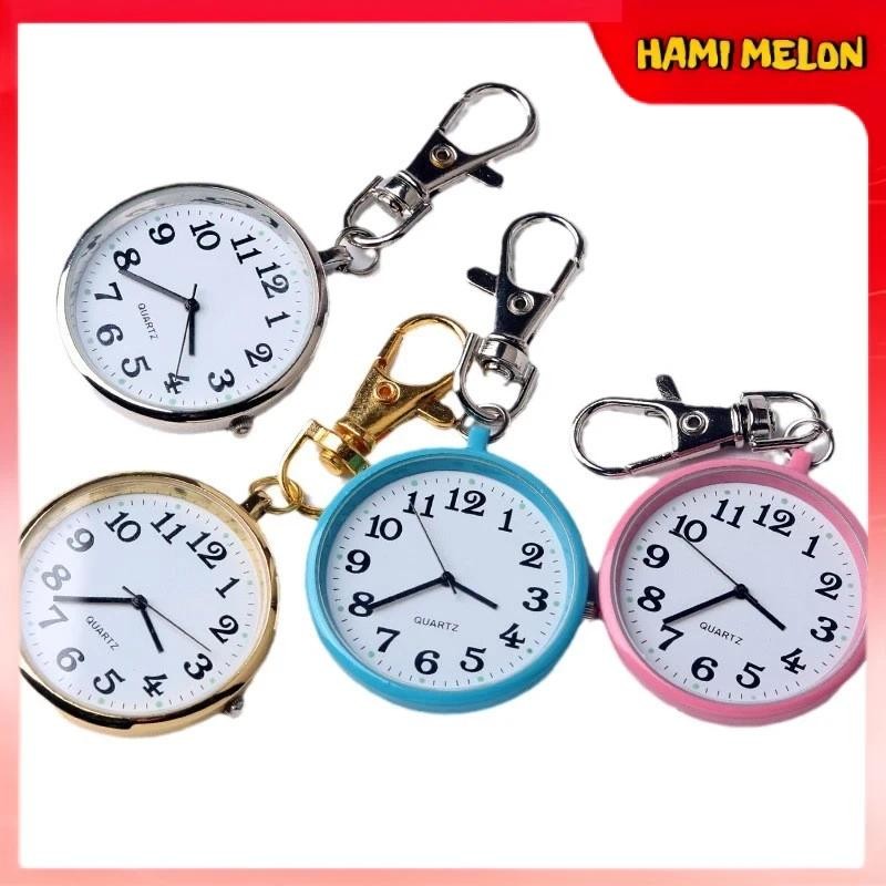 Vintage Pocket Watches Big Dial Keychain Watch Fob Clock With Battery ...