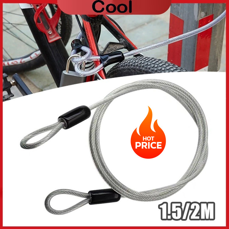 1.5m stainless steel bicycle lock wire rope with lock buckle for ...
