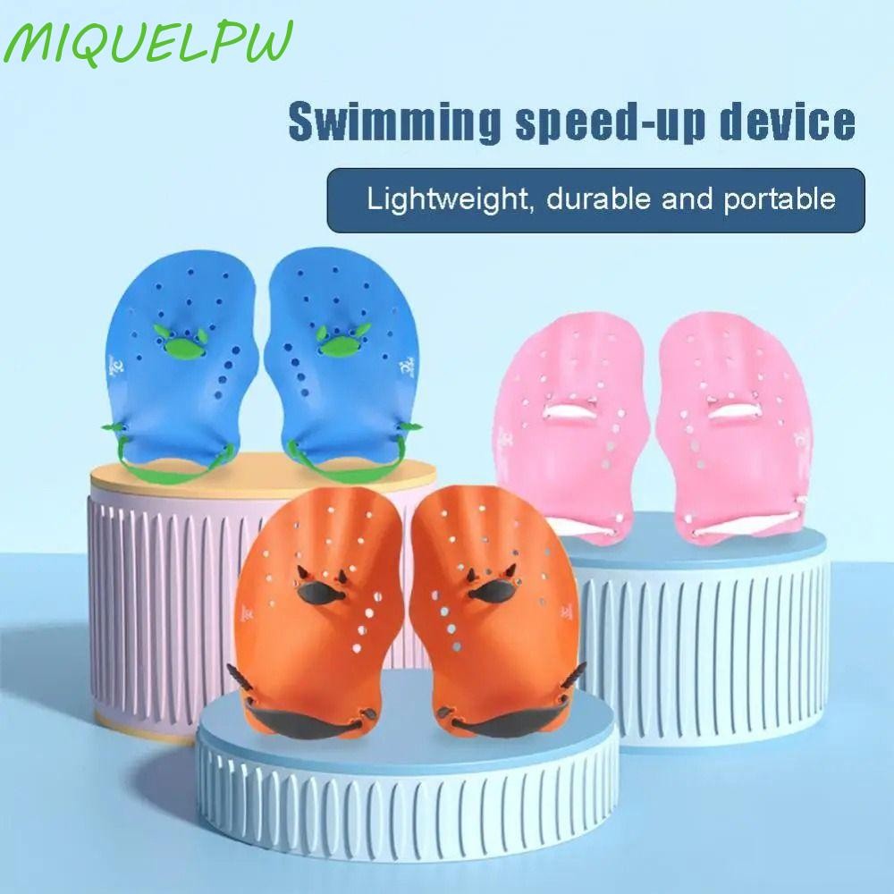 MIQUELPW Kids Swim Hand Paddles, Flexible Water Resistant Swimming ...