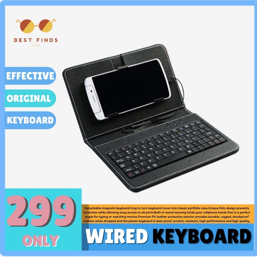 RQ+The new PU leather wired keyboard protective cover Android ...