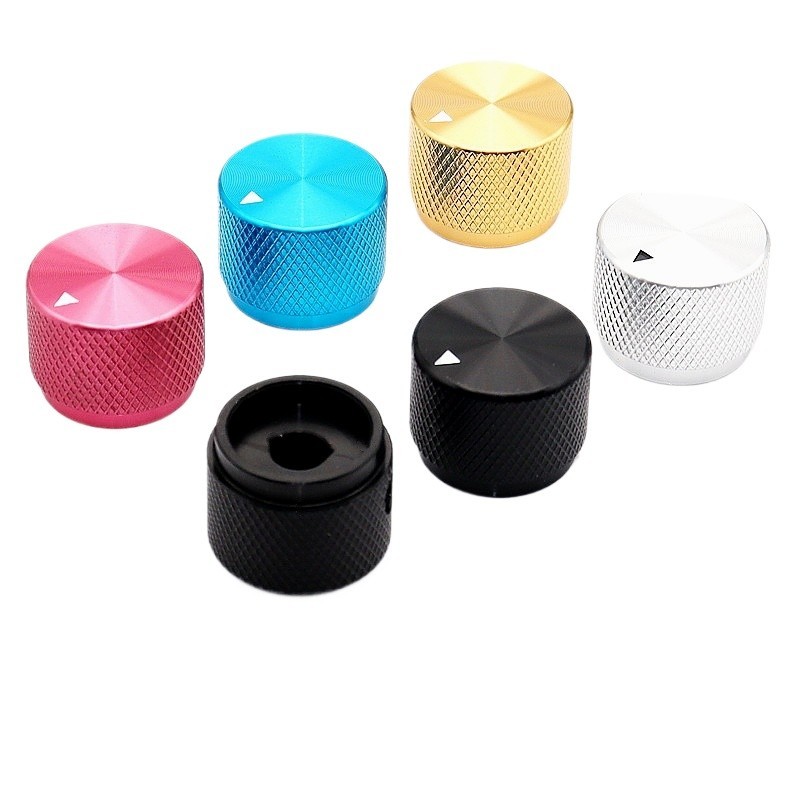 20 * 15.5MM Aluminum Alloy Knob Cap Potentiometer Knob Cap Knurled All ...