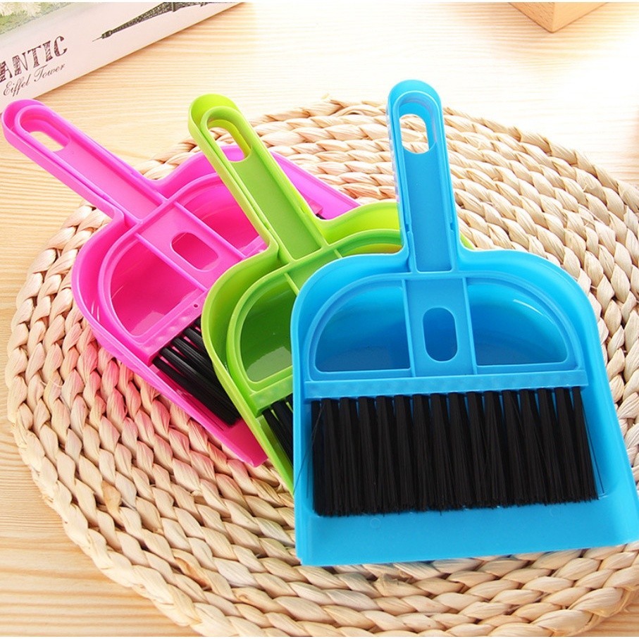 2in1 mini Broom and Dustpan Set Dust Pan with Handle Cleaning Brush ...