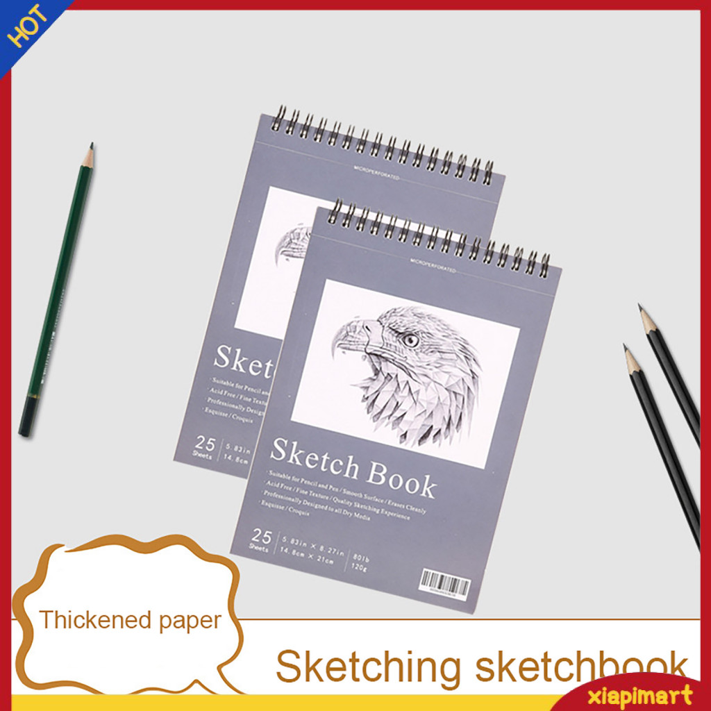 {xiapimart} Art Sketchbook Acidfree Paper Sketchbook Premium Spiral