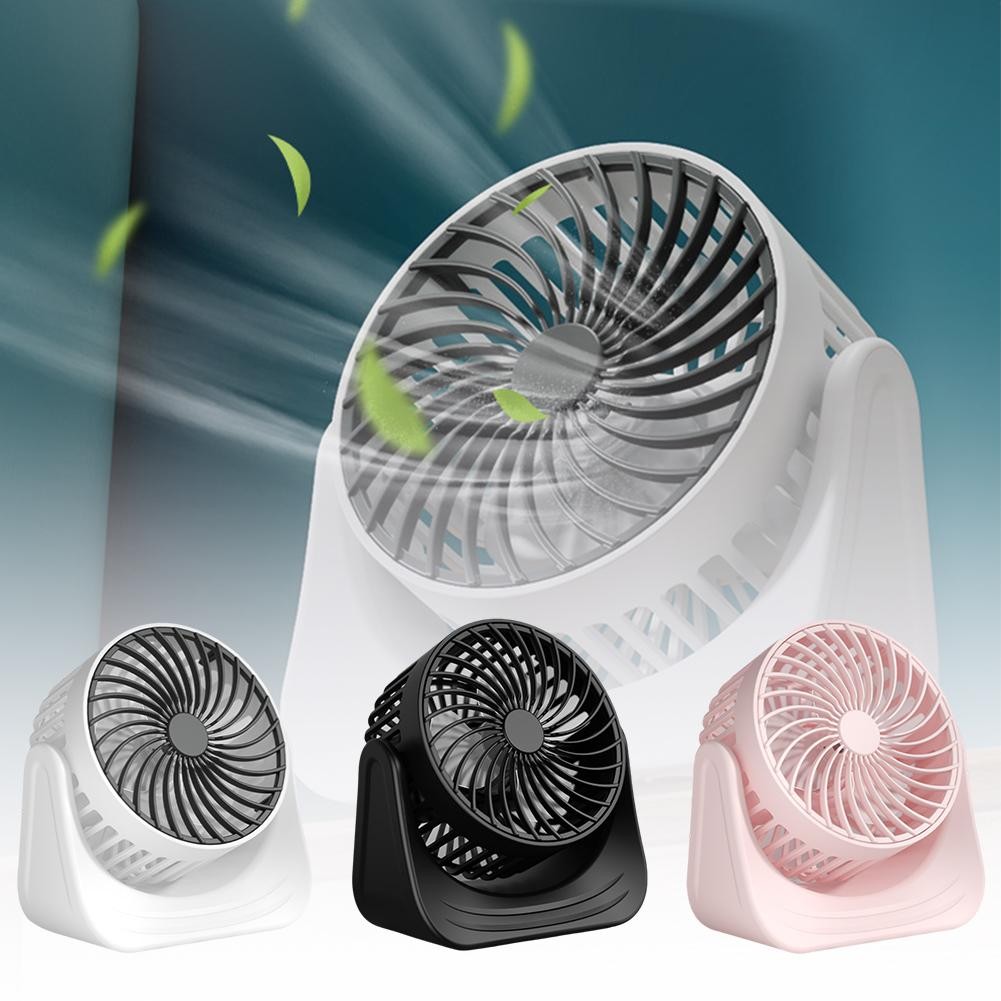 Portable Small Electric Fan Rechargeable Mini Table Fan Adjustable ...