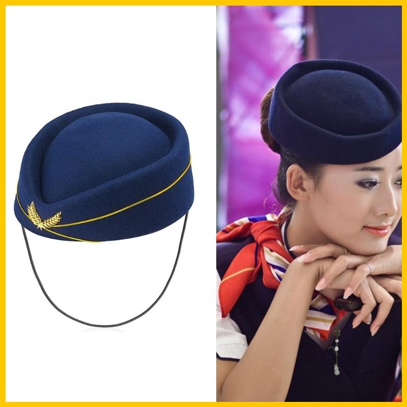 ALL Flight Attendant Hat for Kids Adults Air Hostess Party Cosplay