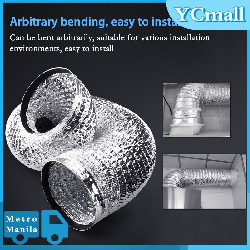 Aluminium Foil Ducting Hose Air Ventilation Pipe Hose Aluminum Foil ...