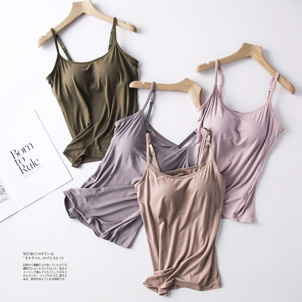 sando for woman Modal cotton women wear camisoles with chest pads The ...