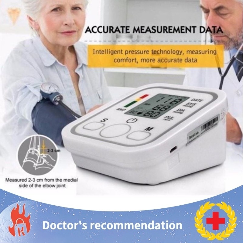 Blood Pressure Monitor, Upper Arm Cuff, Digital Blood Pressure Machine ...