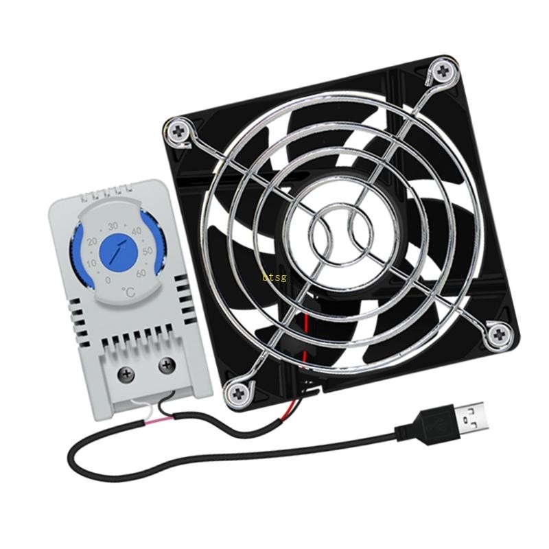 BT 80x80mm USB Fan 5V Bearing Cooling Fan with USB Extension Cable for